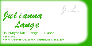 julianna lange business card